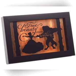 EUC Beauty and the Beast Silhouette Framed Decor